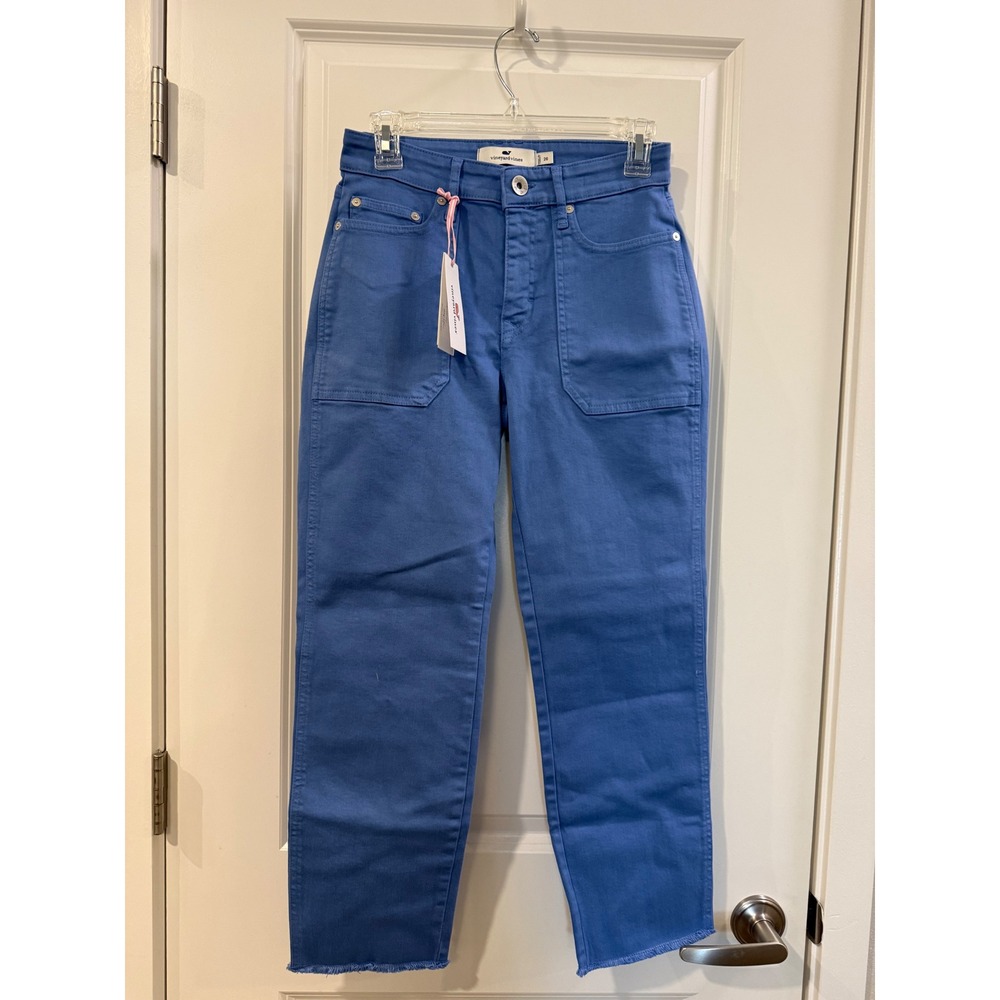 Vineyard Vines Jamie‎ Patch Pocket Jeans Breaker Blue High Rise 26 NWT